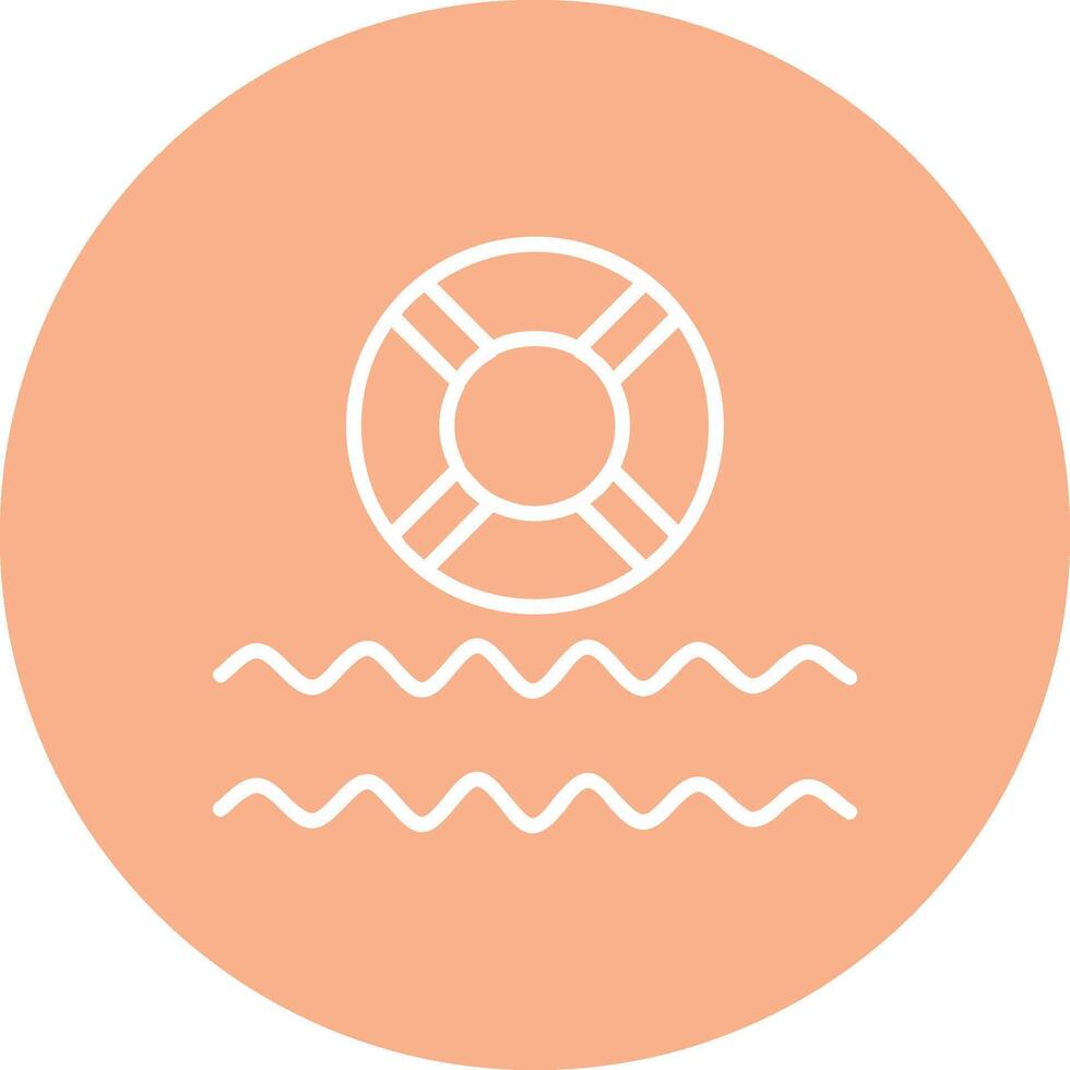 Life Saver Line Multi Circle Icon vector