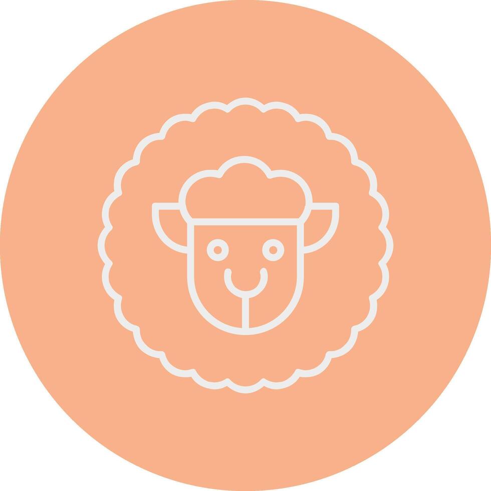 Sheep Line Multi Circle Icon vector