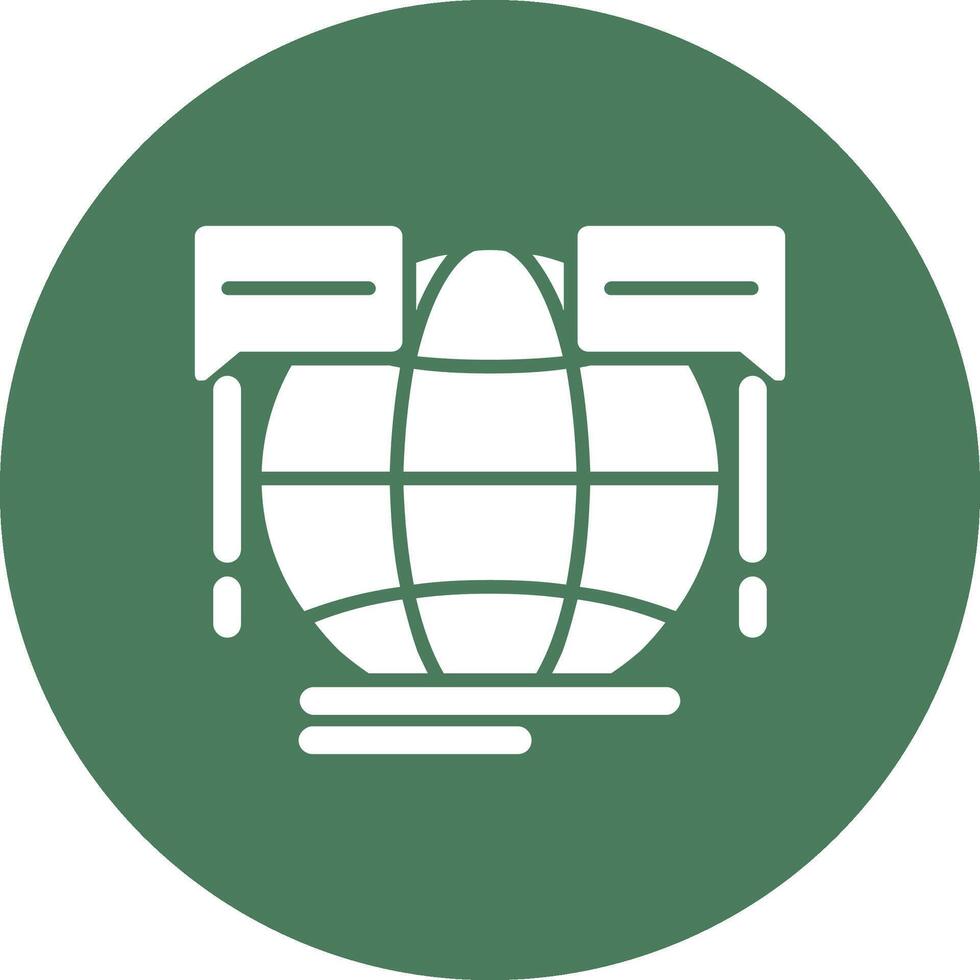 Global Forum Glyph Multi Circle Icon vector