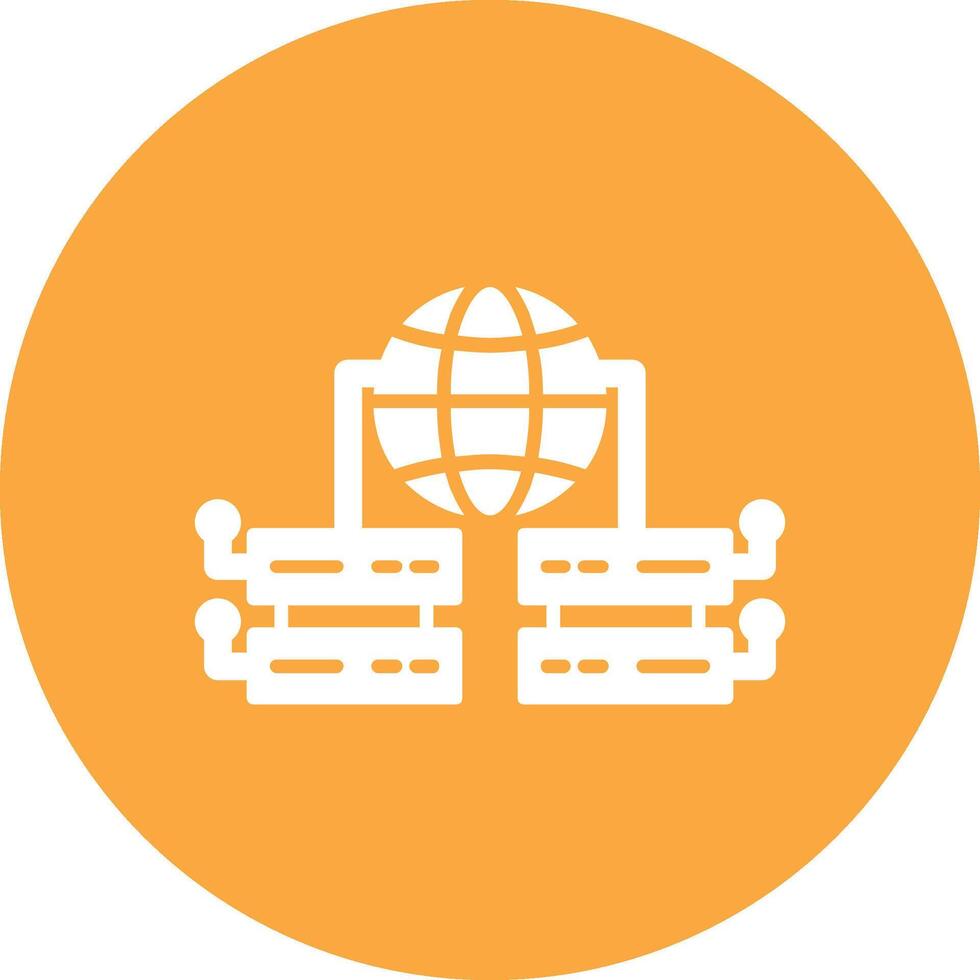 Global Services Glyph Multi Circle Icon vector