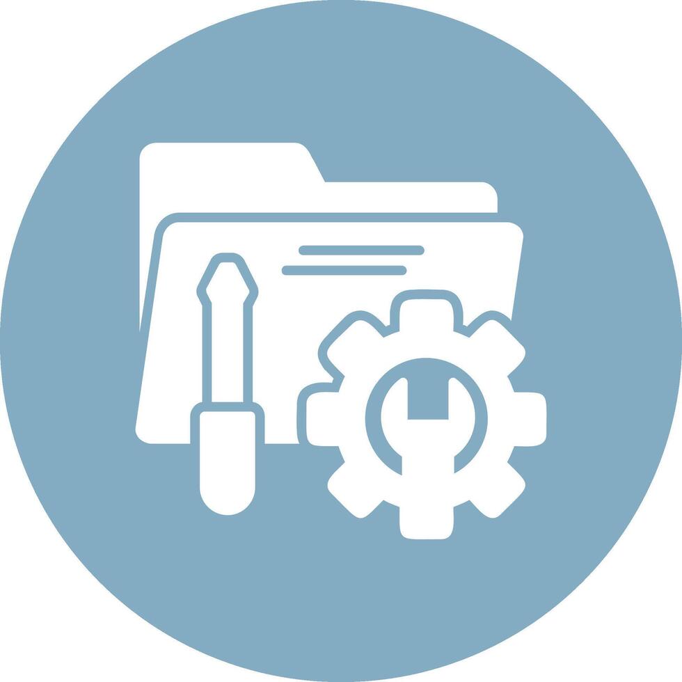 Tech Services Glyph Multi Circle Icon vector
