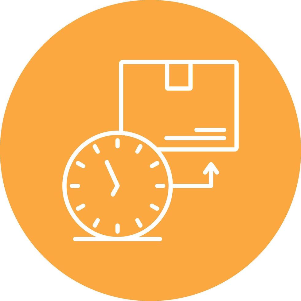 On Time Deliveries Line Multi Circle Icon vector