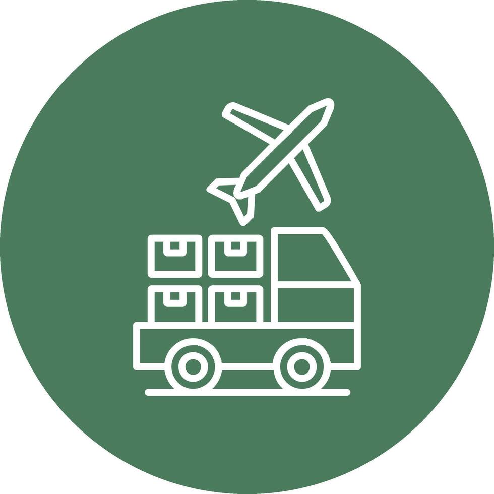 Logistic Service Provider Line Multi Circle Icon vector