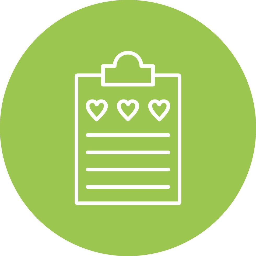 Wish List Line Multi Circle Icon vector