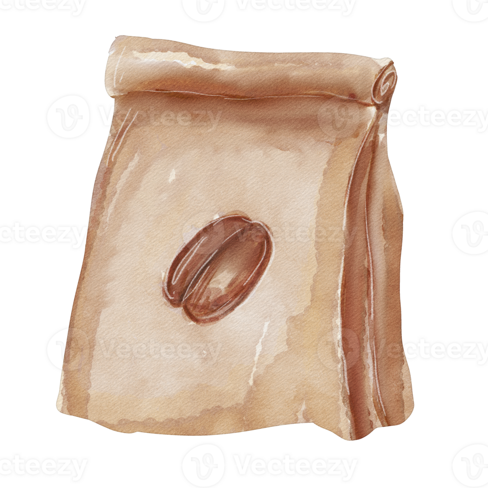 waterverf koffie pak png