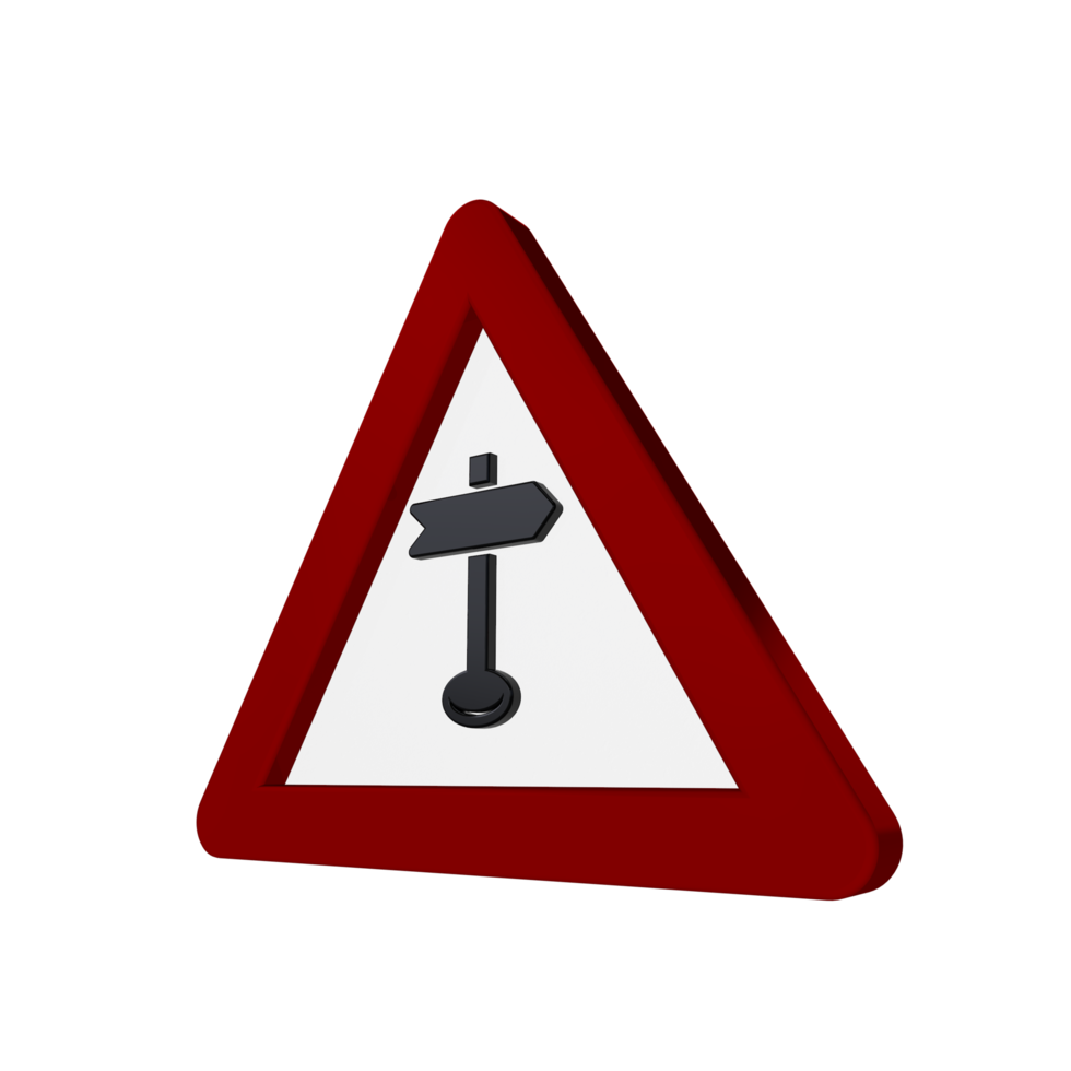 Road Sign 3D render png