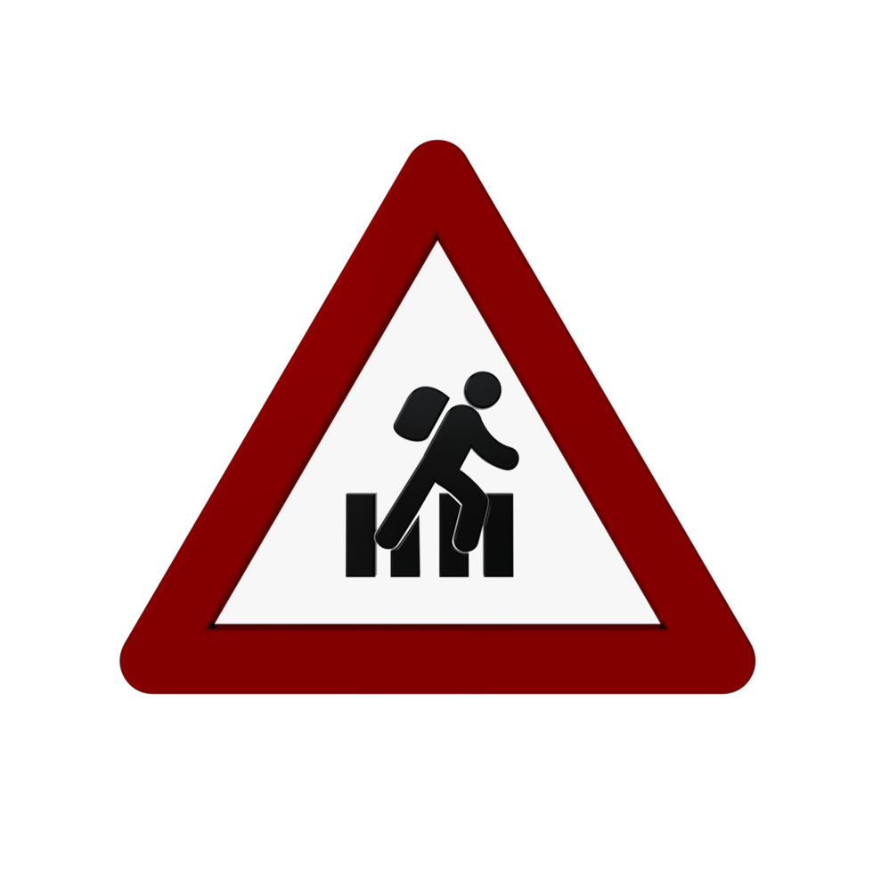 Road Sign 3D render png