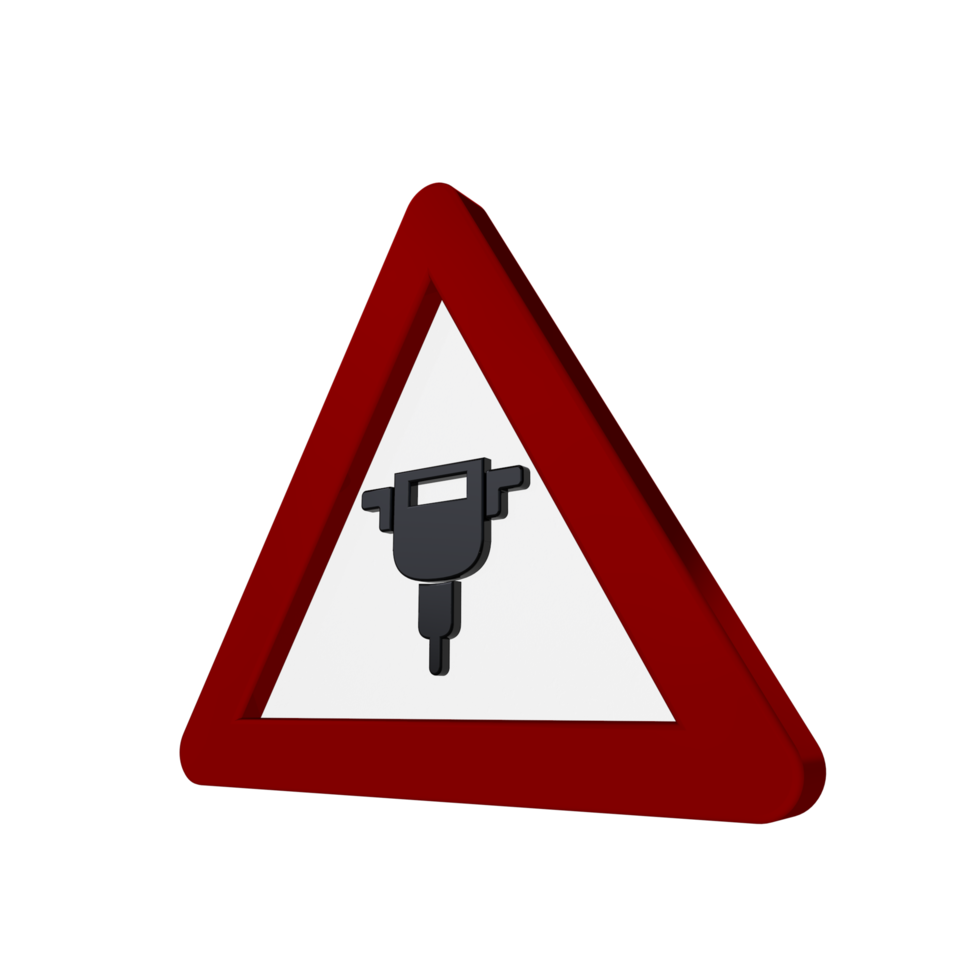 Road Sign 3D render png