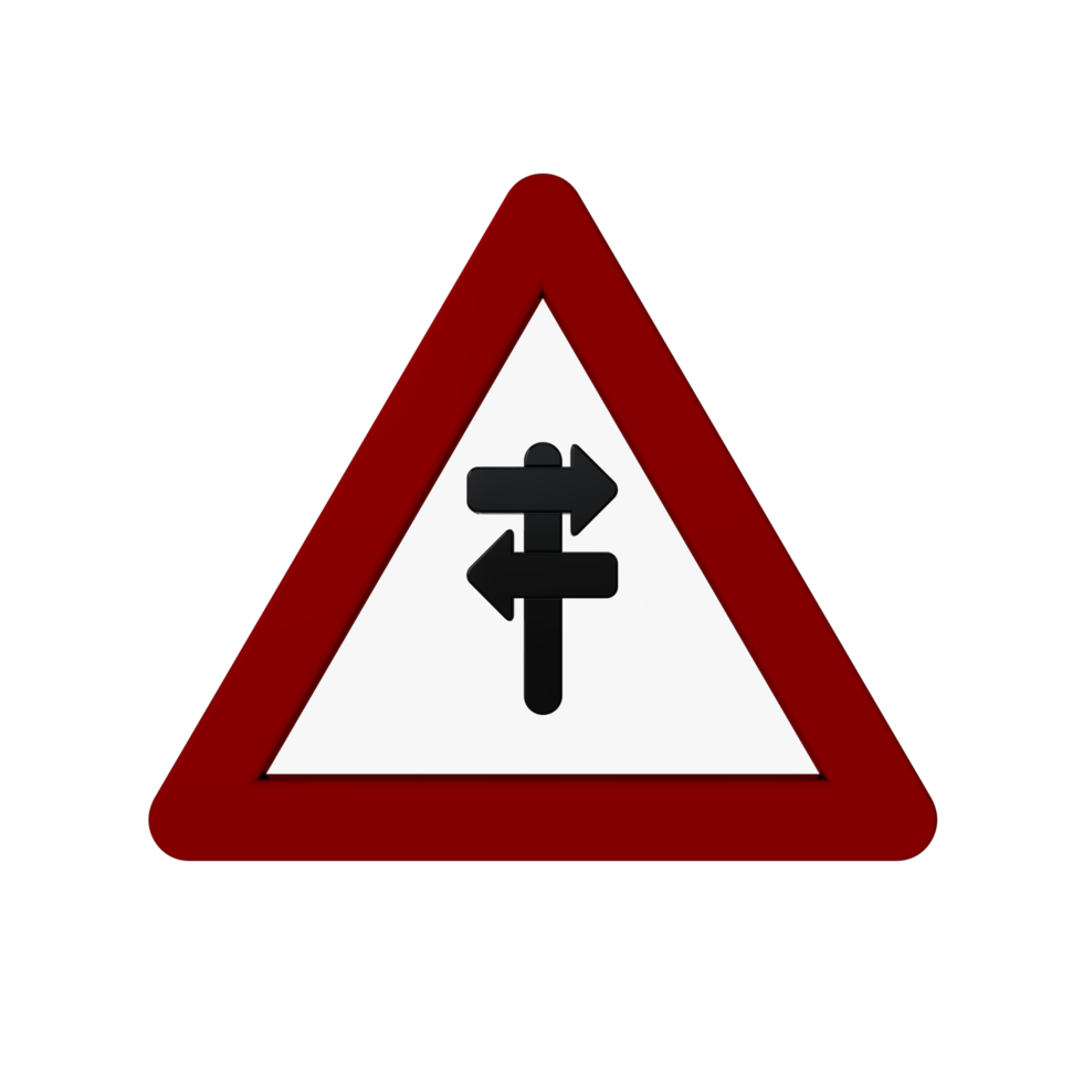 Road Sign 3D render png