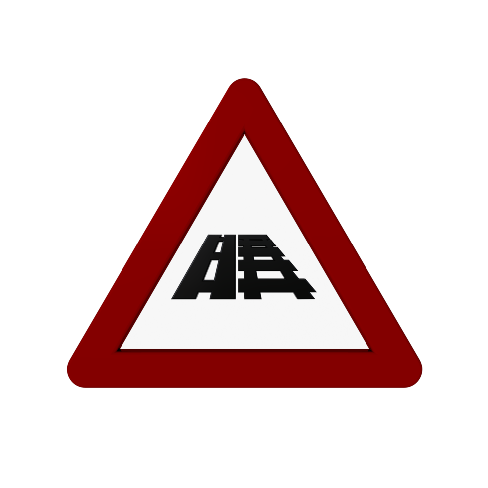Road Sign 3D render png
