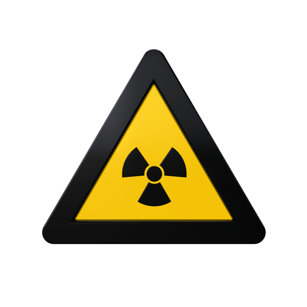 Warning Sign 3D render png