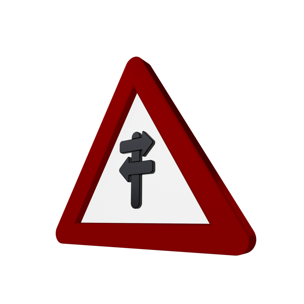 Road Sign 3D render png