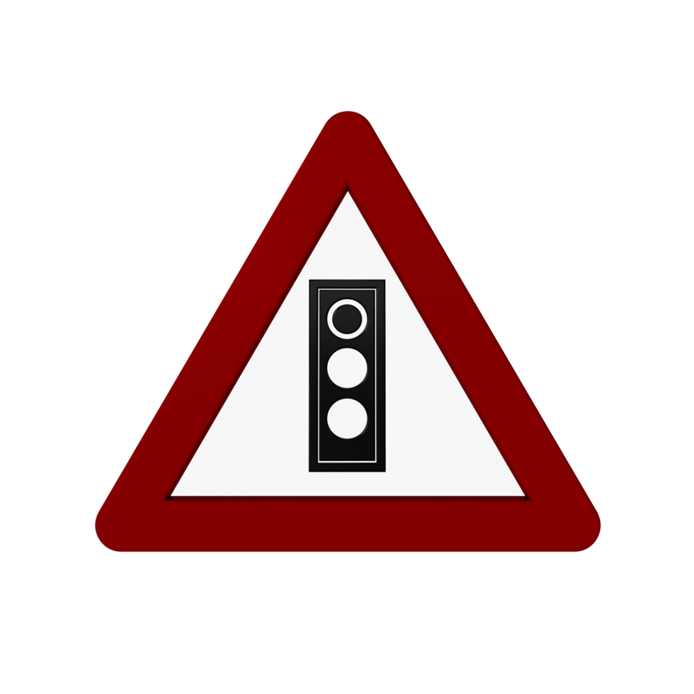 Road sign 3D render png