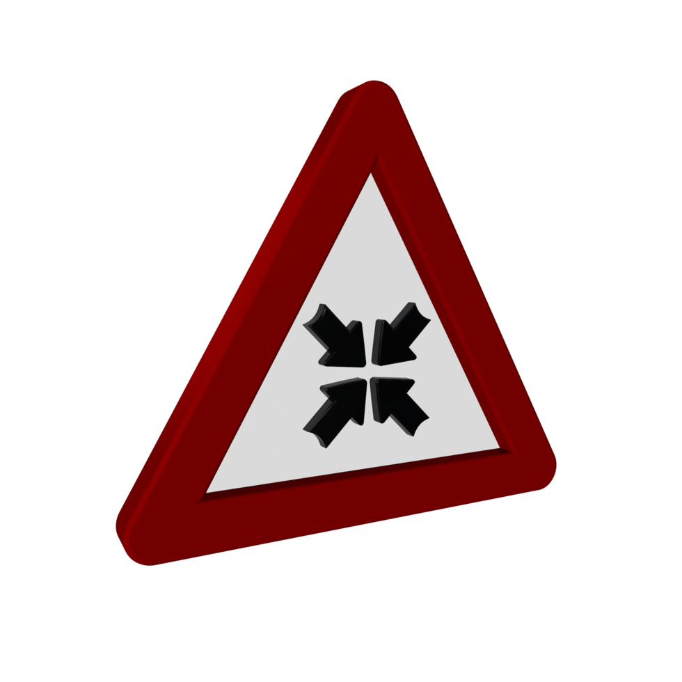 Road Sign 3D render png