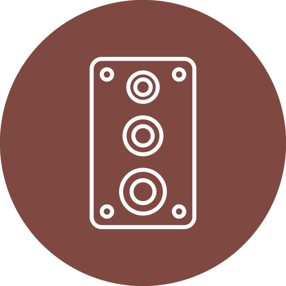 Speaker Line Multi Circle Icon vector