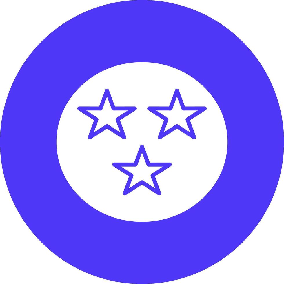 Stars Glyph Multi Circle Icon vector