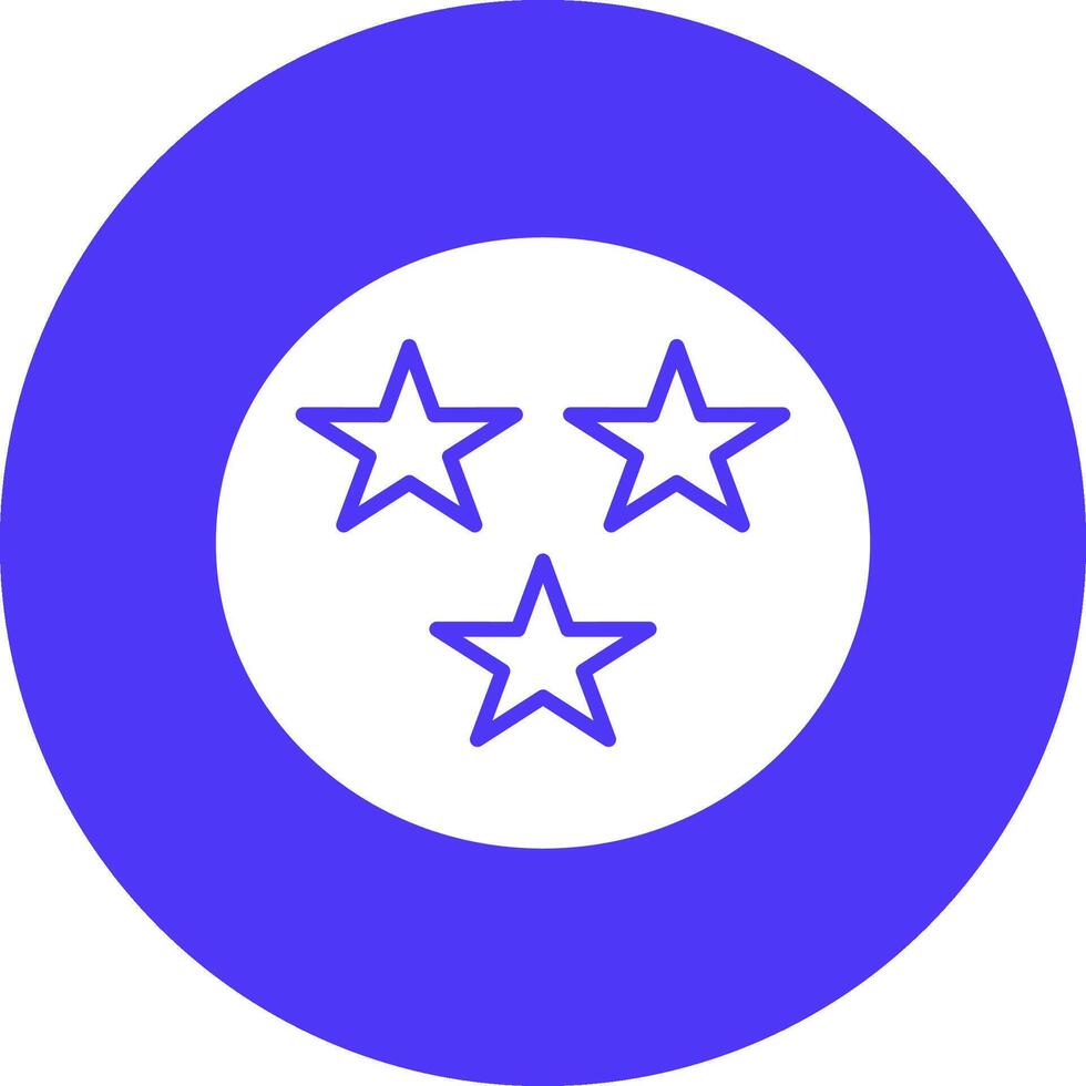 Stars Glyph Multi Circle Icon vector