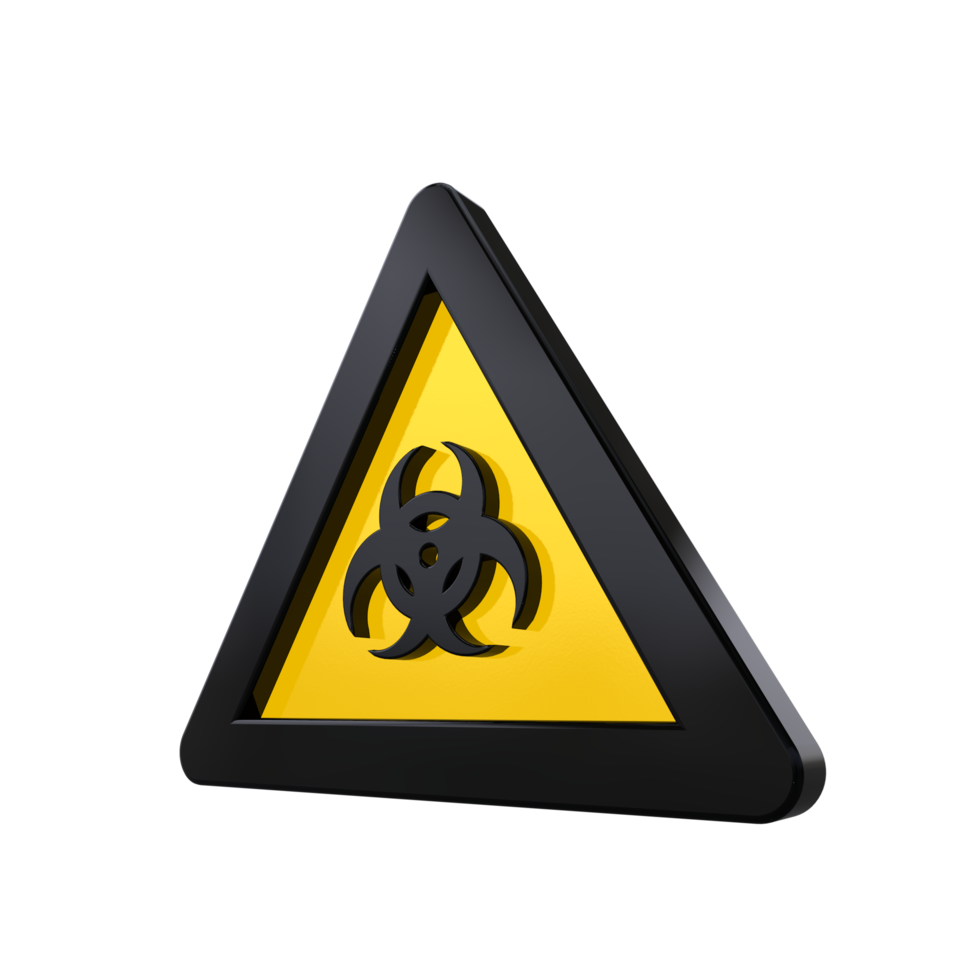 Warning Sign 3D render png