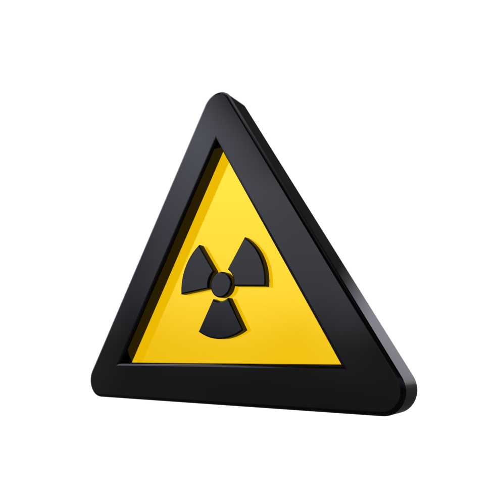Warning Sign 3D render png