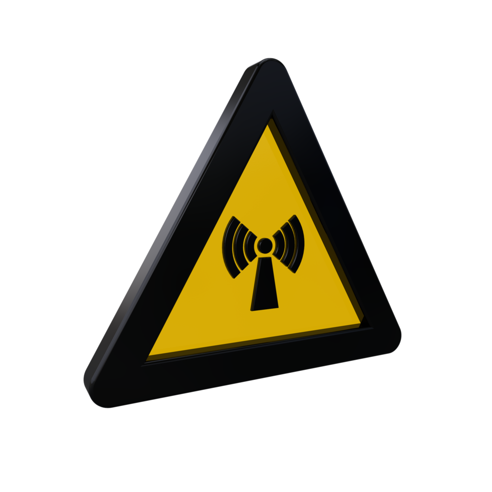Warning Sign 3D render png