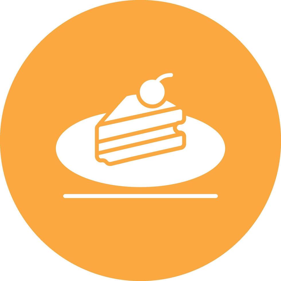 Piece Of Cake Glyph Multi Circle Icon vector