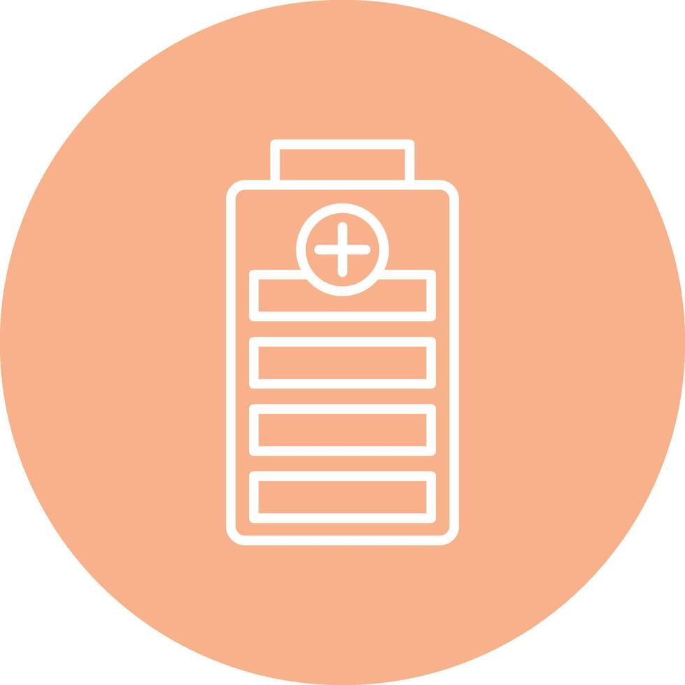 Battery Level Line Multi Circle Icon vector