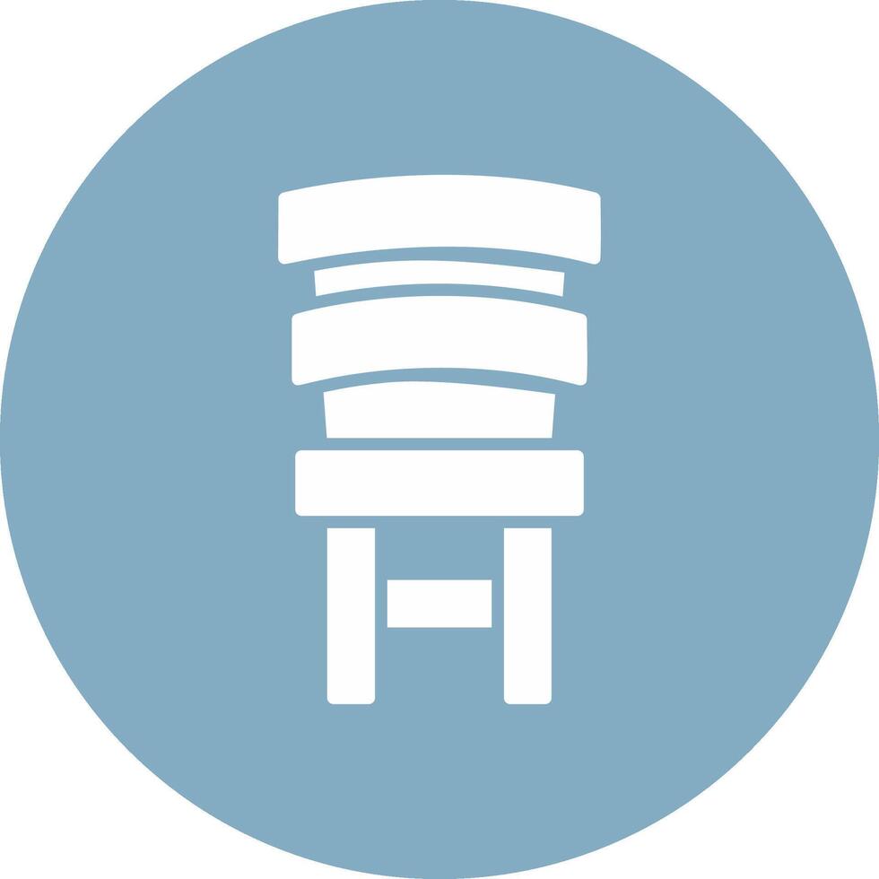 Dining Chair Glyph Multi Circle Icon vector