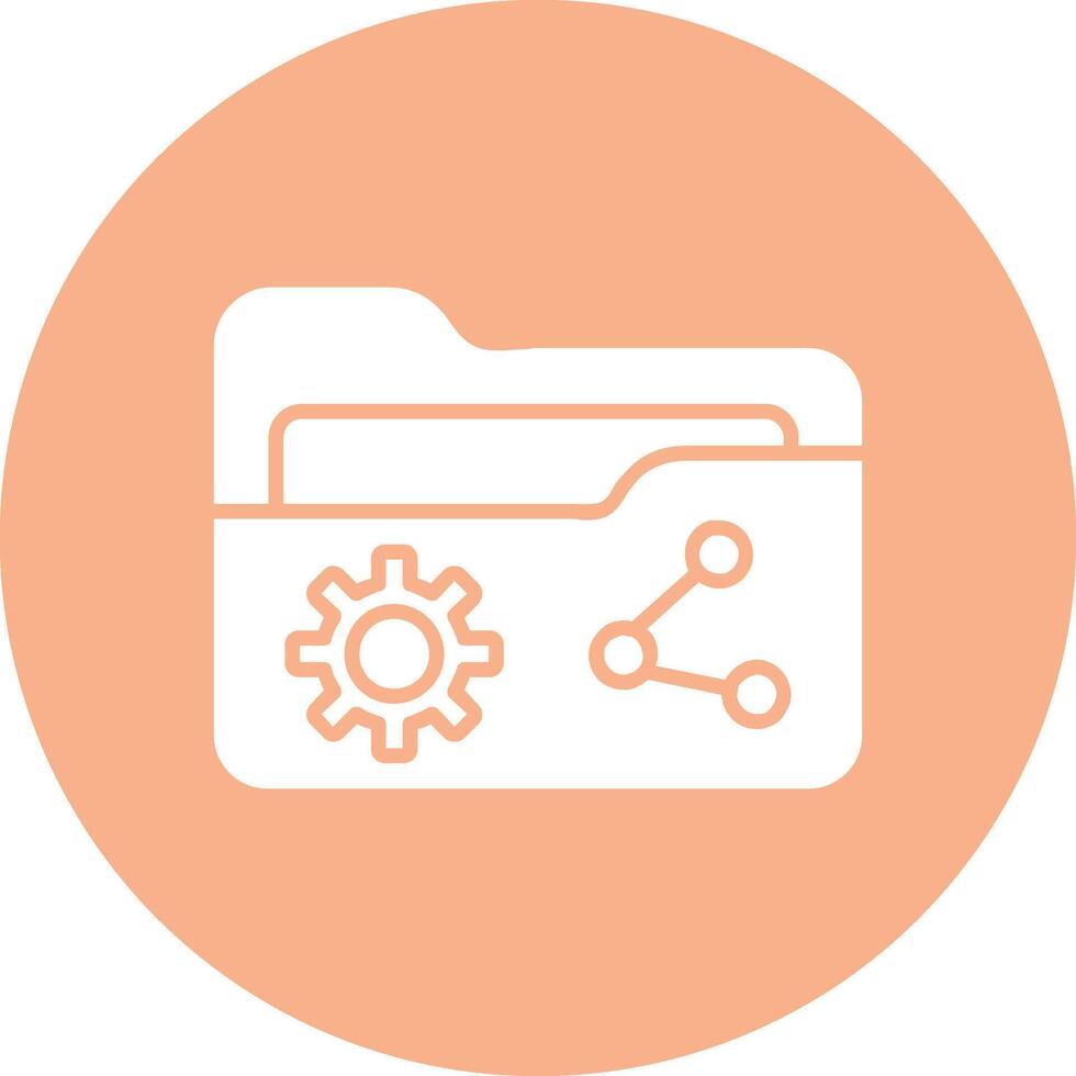 Share Glyph Multi Circle Icon vector