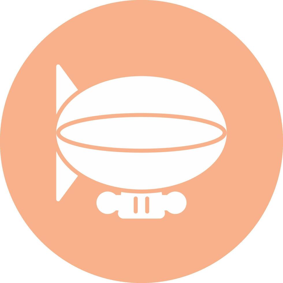 Zeppelin Glyph Multi Circle Icon vector