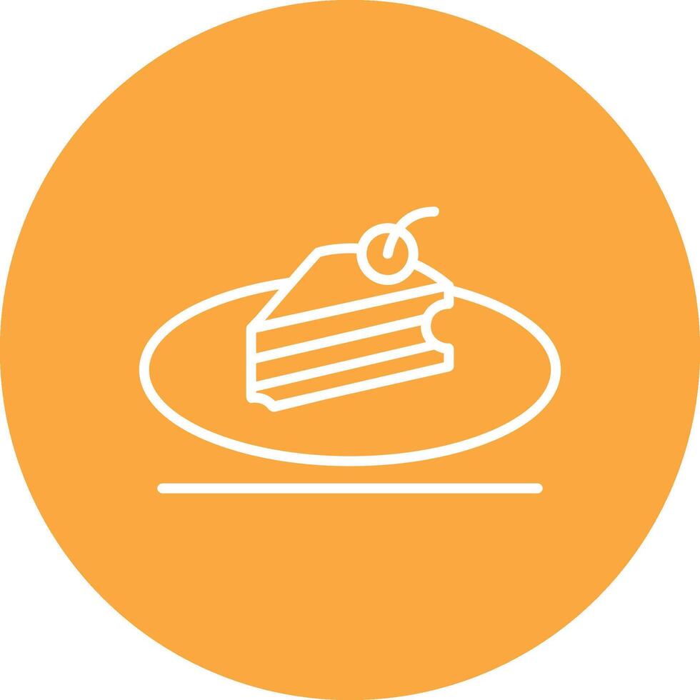 Piece Of Cake Line Multi Circle Icon vector