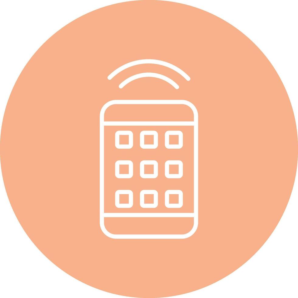 Remote Control Line Multi Circle Icon vector