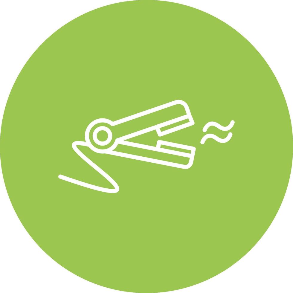 Hair Straightenr Line Multi Circle Icon vector