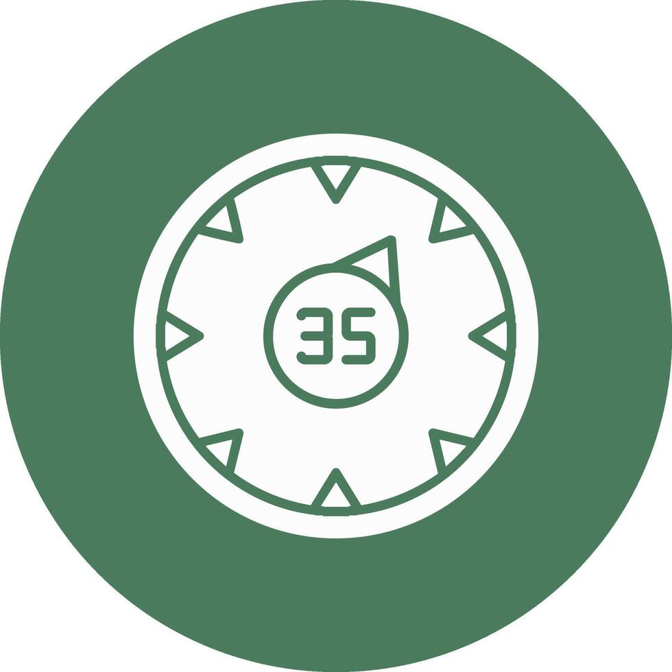 Gauge Glyph Multi Circle Icon vector