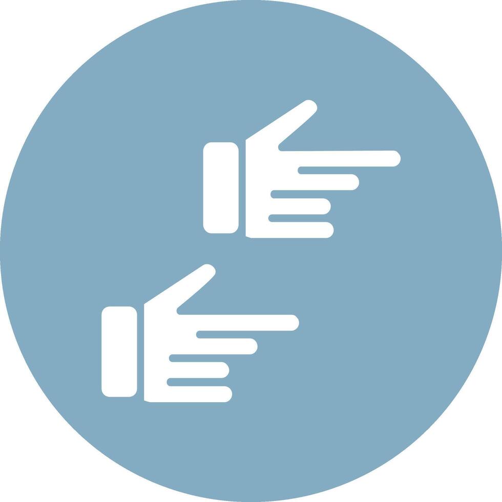 Pointing Right Glyph Multi Circle Icon vector
