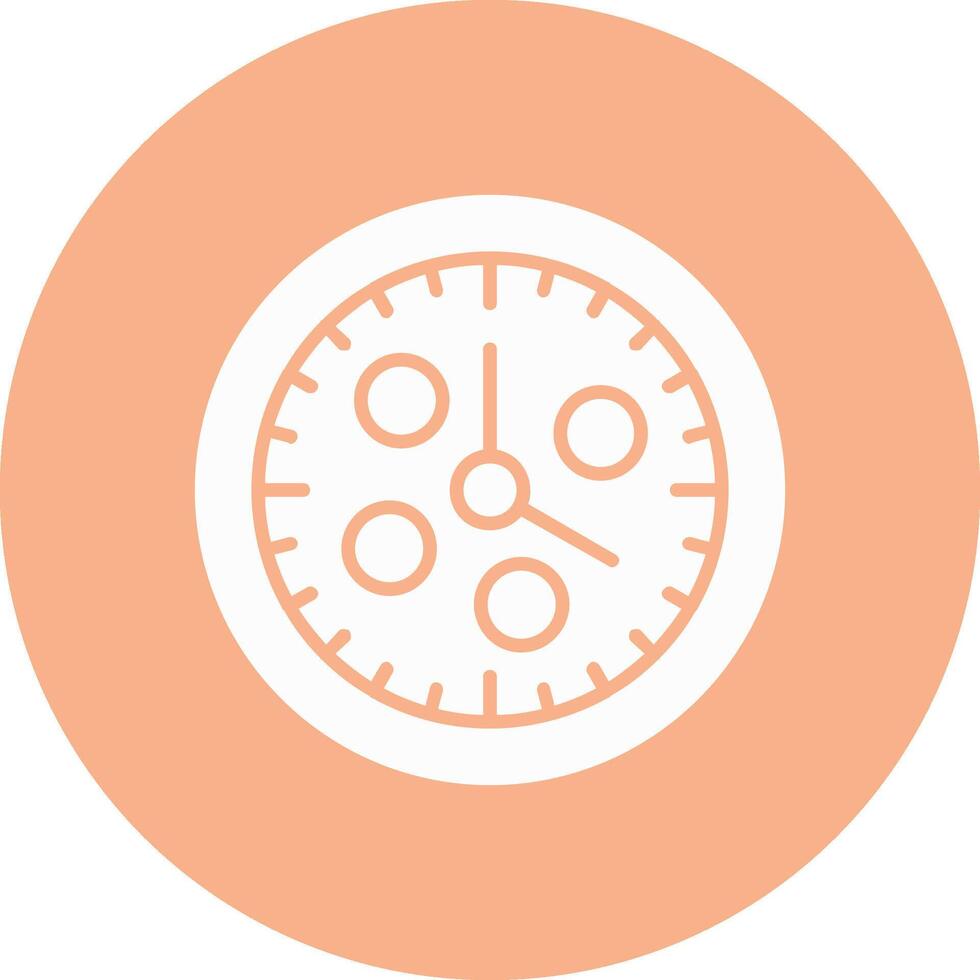 reloj glifo multi circulo icono vector