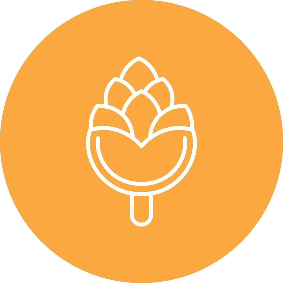 Pine Cone Line Multi Circle Icon vector
