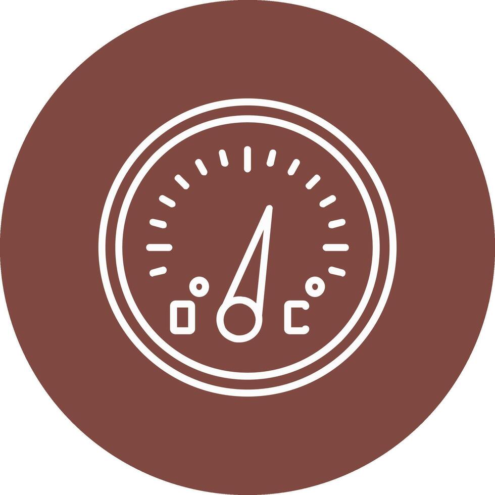 Temperature Reading Line Multi Circle Icon vector