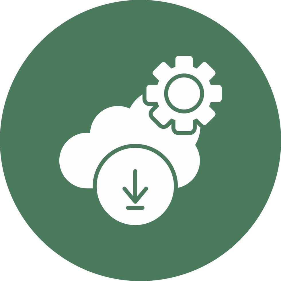 Downwards Glyph Multi Circle Icon vector