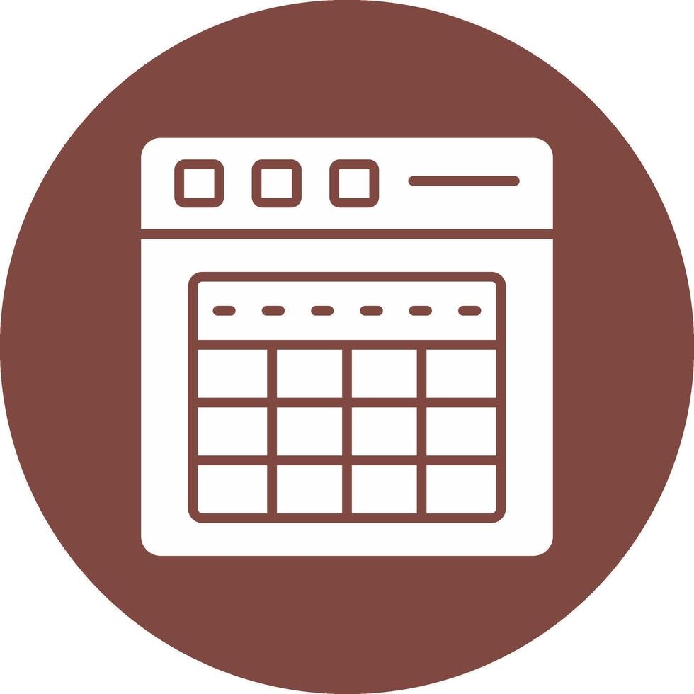 Table Glyph Multi Circle Icon vector