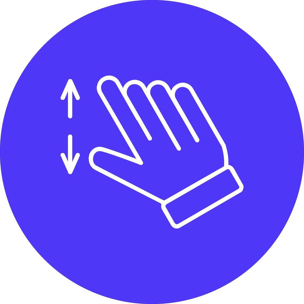 Two Fingers Zoom Line Multi Circle Icon vector