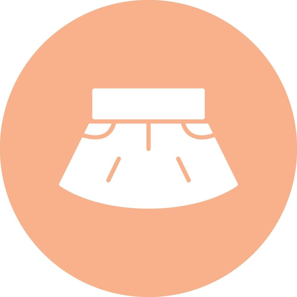 Skirt Glyph Multi Circle Icon vector