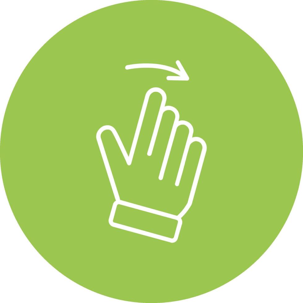 Swipe Right Line Multi Circle Icon vector