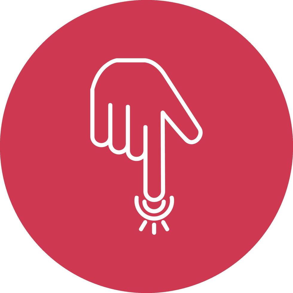 Pointing Down Line Multi Circle Icon vector
