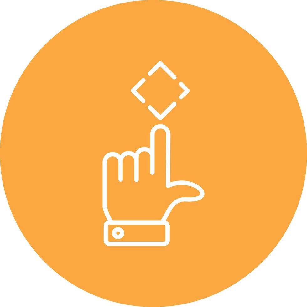 Gestures Line Multi Circle Icon vector