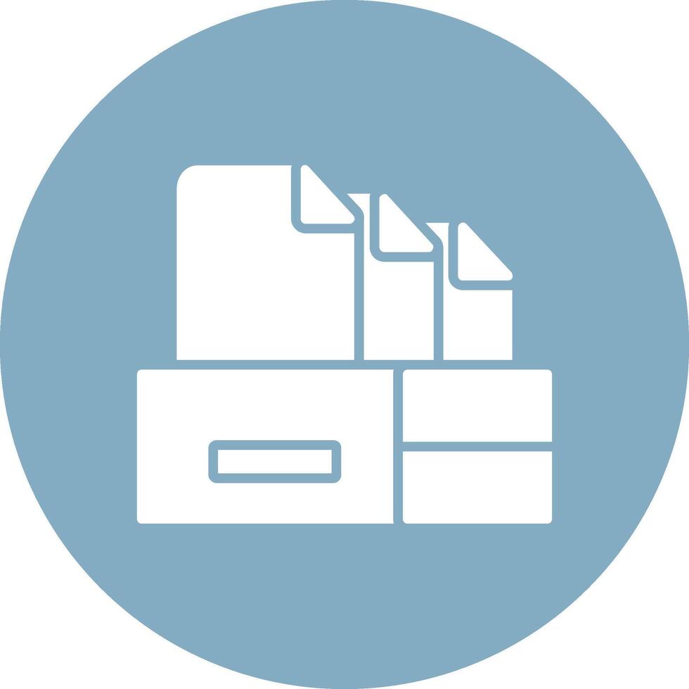 Files Glyph Multi Circle Icon vector