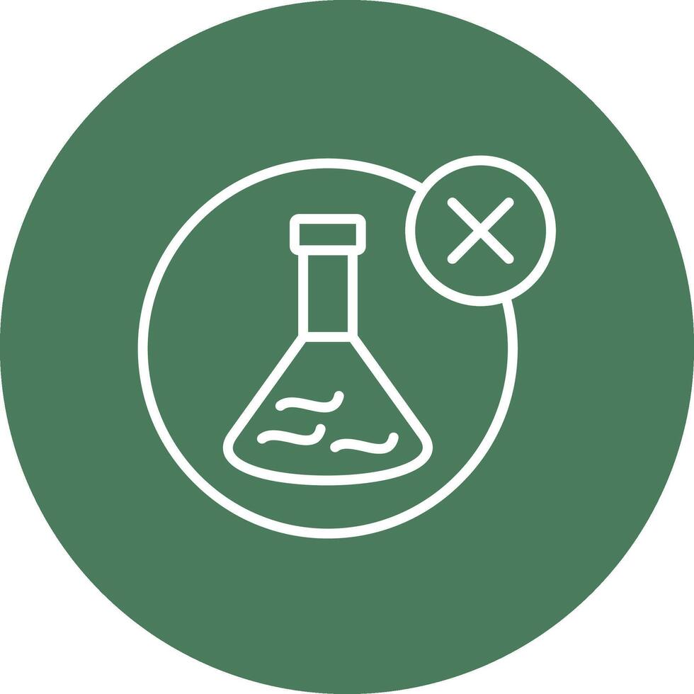 No Chemical Line Multi Circle Icon vector