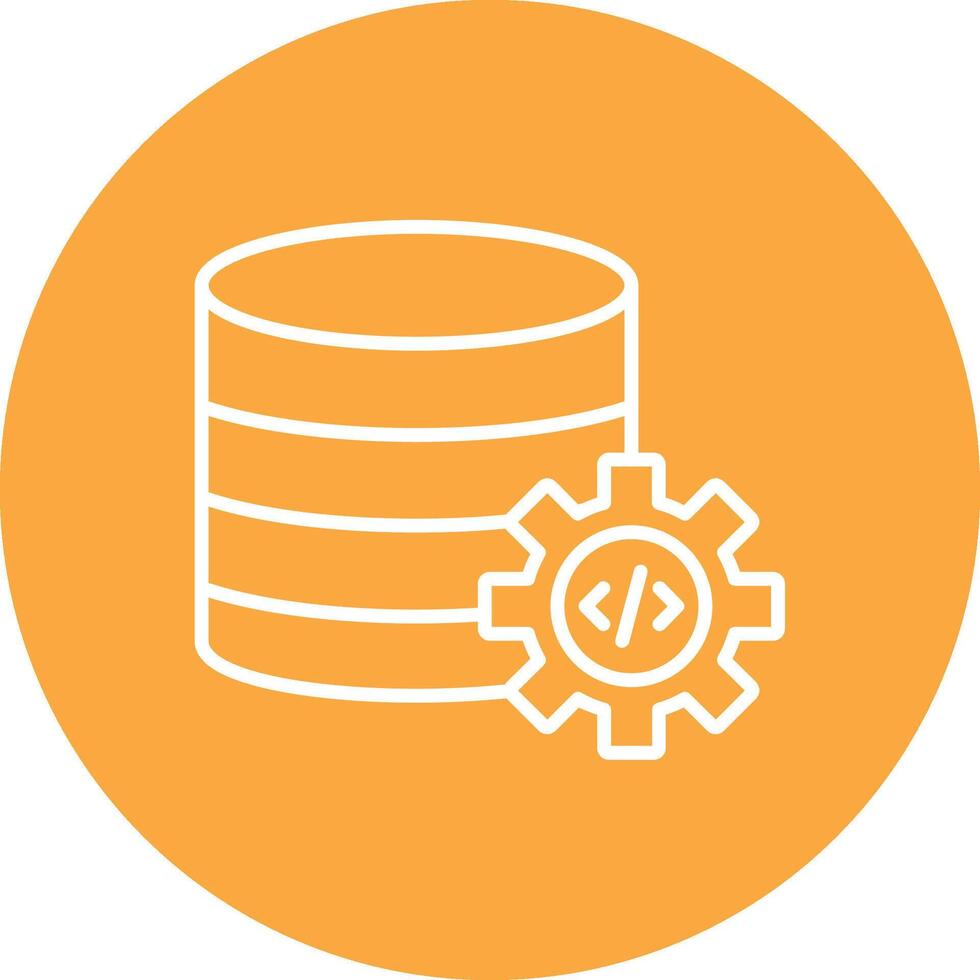 Database Line Multi Circle Icon vector