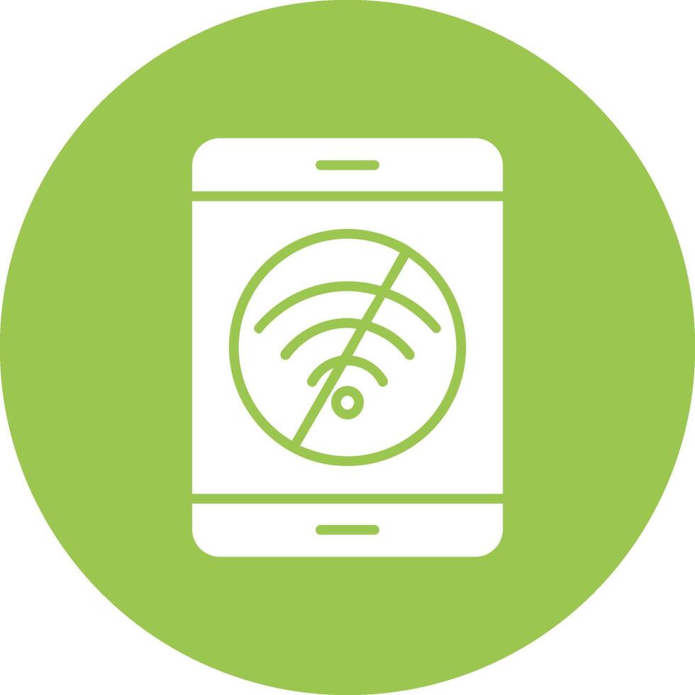 No Internet Glyph Multi Circle Icon vector