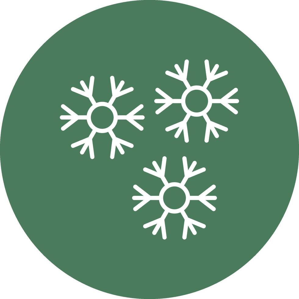 Snowflakes Line Multi Circle Icon vector