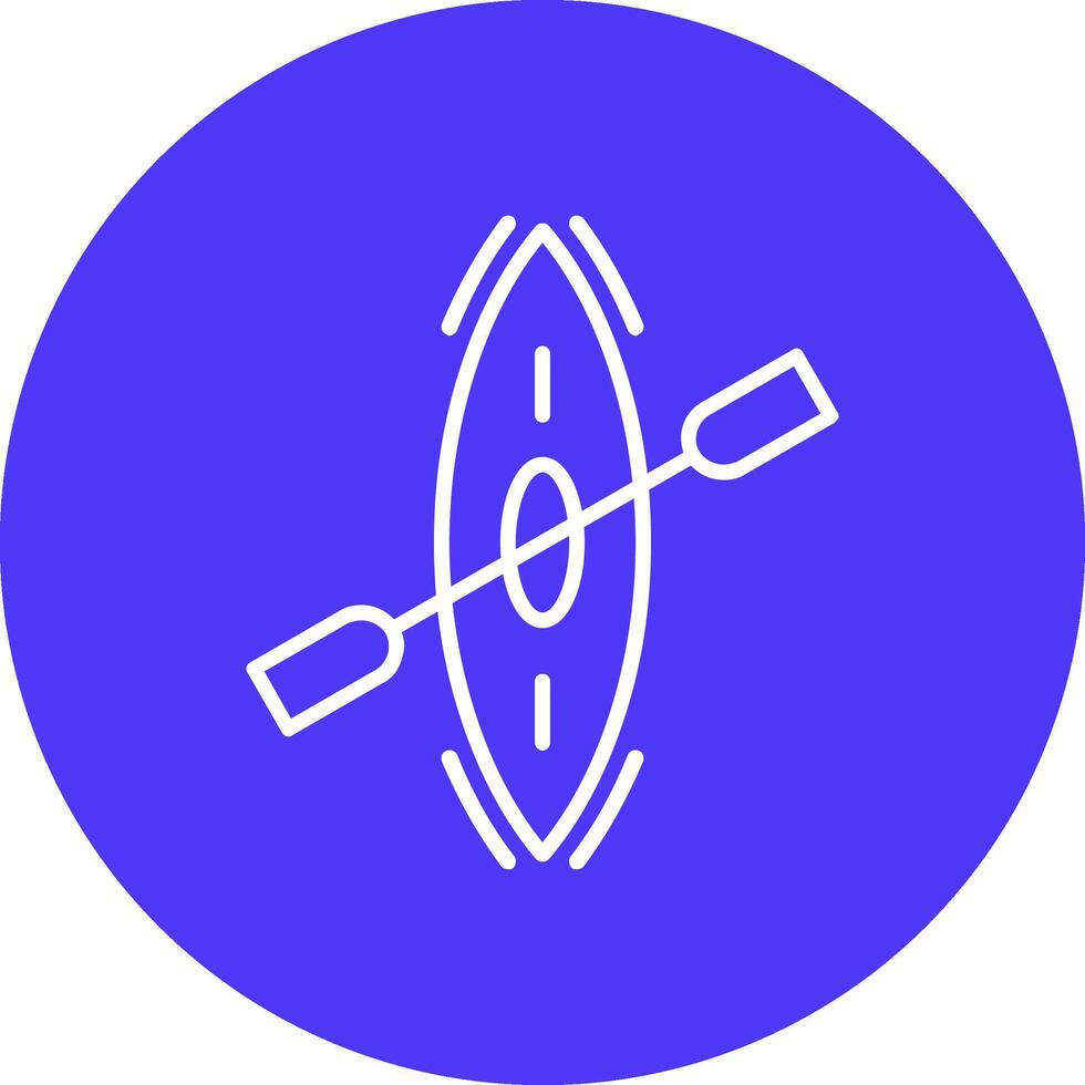 Kayak Line Multi Circle Icon vector